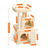 Cat Tree House Double Condos Cat Tower