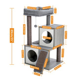 Cat Tree House Double Condos Cat Tower