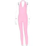 Backless Sleeveless Fitness Jumpsuit