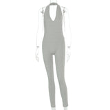 Backless Sleeveless Fitness Jumpsuit