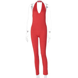 Backless Sleeveless Fitness Jumpsuit