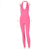 Backless Sleeveless Fitness Jumpsuit