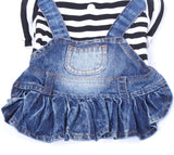 Striped Jean Dress w/Pocket- Pets
