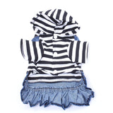 Striped Jean Dress w/Pocket- Pets