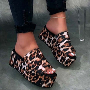 Open Toe Wedge Platform Flip Flop Sandals