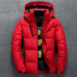 Stand Collar Puffer Jacket With Hood - Men