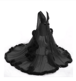 Long Tulle Robe w/Tulle Sleeves and Tulle Train