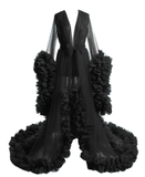 Long Tulle Robe w/Tulle Sleeves and Tulle Train