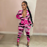 Long Sleeve Deep V Zip Up Fitness Jumpsuit- XL