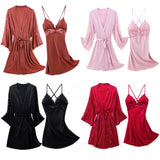 Robe Set Sleepwear Lingerie Nightdress