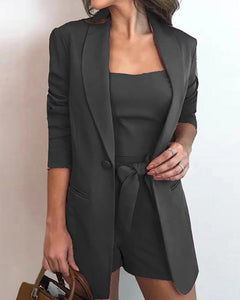 Fall Long Sleeve Short Set