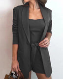 Fall Long Sleeve Short Set