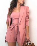 Fall Long Sleeve Short Set