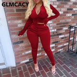2pc Velvet Long Sleeve Suit