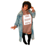 Letter Print Hoodie Mini Dress-PS