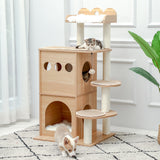 Cat Tree House Double Condos Cat Tower