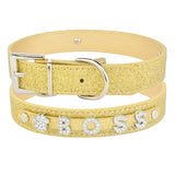 Personalized Rhinestone Bling Charms Custom Collar