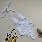 High Cut Deep Plunge 1pc Swimsuit