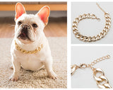 Plastic Punk Gold Dog Chain Collar