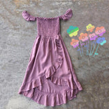 Off Shoulder Mom And Daughter Matching Ruffle Dress