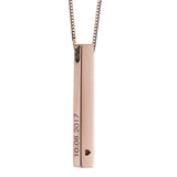 3d Bar Personalized Engraving Custom Necklace