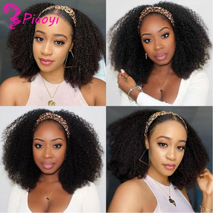 Head Band Human Hair Afro Kinky Curly Wig