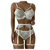 White Lace Corset 2pc Lingerie Set- dance