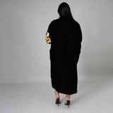 Casual Long Sleeve Loose Stretch Shirt Midi Dress-PS