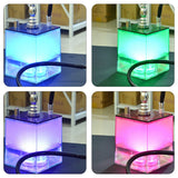 Acrylic Hookah Box with 2 Hose LED Light Silicone Bowl Shisha