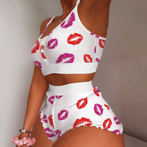 Sleeveless Cami Short Pajamas Set