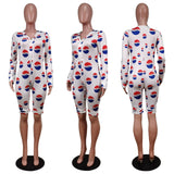 Long Sleeve Shorts V Neck Bodycon Pajamas S-2XL