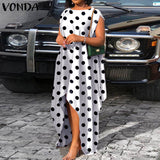 Trendy Print Satin Bohemian Dress-PS