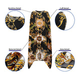 Trendy Print Satin Bohemian Dress-PS