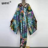 Vneck Maxi Dress w/Fluffy Sleeves