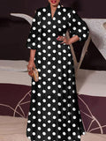 Leopard Printed Lantern Sleeve Bohemian Sundress-PS