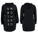 Letter Print Hoodie Mini Dress-PS