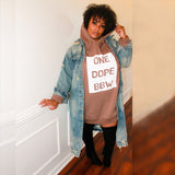 Letter Print Hoodie Mini Dress-PS