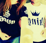 King Queen Lovers T-shirt Couple