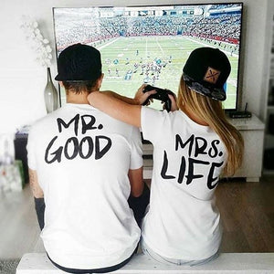 MR. GOOD and MRS. LIFE T-shirt Couple