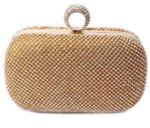 Diamond-Studded Clutch w/Chain