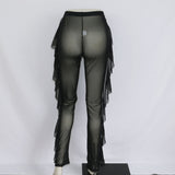 Ruffle Mesh Beach Pants Sheer