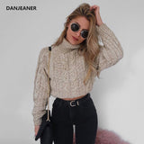Retro Twisted Turtleneck Sweater