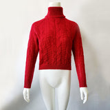 Retro Twisted Turtleneck Sweater
