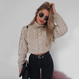 Retro Twisted Turtleneck Sweater