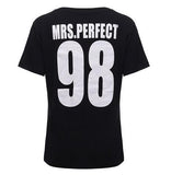 Mrs Mr Perfect Short Sleeve T-Shirt Couple