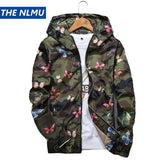 Mens Butterfly Print & Camouflage Hoodie