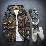Mens Butterfly Print & Camouflage Hoodie