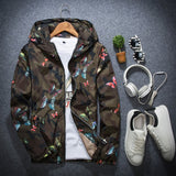 Mens Butterfly Print & Camouflage Hoodie