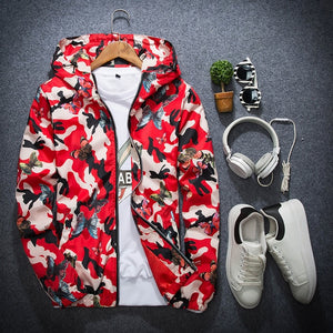 Mens Butterfly Print & Camouflage Hoodie