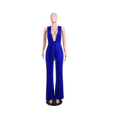 Multi-way Deep V Neck Jumpsuits Sleeveless OMSJ-W